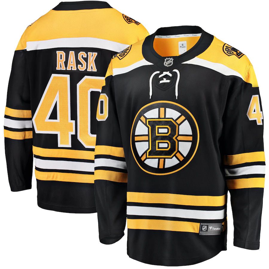 Men Boston Bruins #40 Tuukka Rask Fanatics Branded Black Breakaway Player NHL Jersey->boston bruins->NHL Jersey